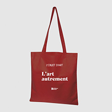 Sac en toile rouge "L'art autrement"Sac en toile rouge "l'art autrement"