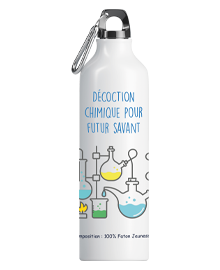 Gourde BLANCHE "Décoction chimique pour futur savant"